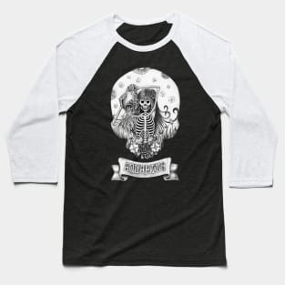 Zodiac aquarius skull. Baseball T-Shirt